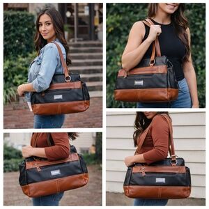Stone & Co. Black and Tan Shoulder Bag